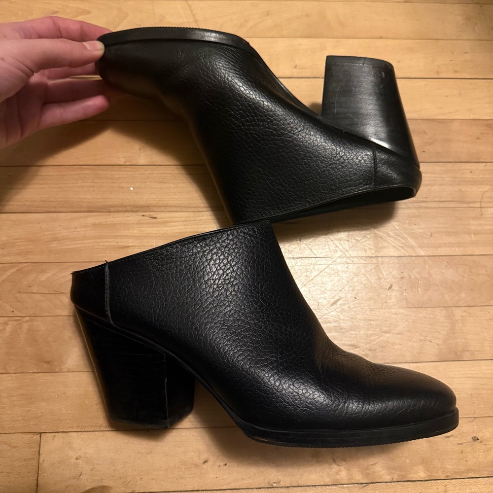 Rachel Comey Mars Mules Black Pebbled Leather Heels US 7 - Picture 5 of 15